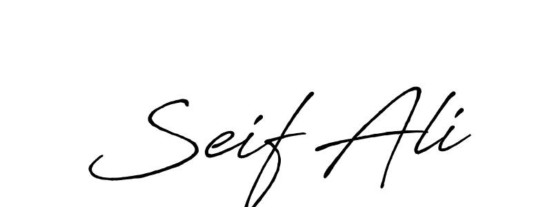 How to make Seif Ali name signature. Use Antro_Vectra_Bolder style for creating short signs online. This is the latest handwritten sign. Seif Ali signature style 7 images and pictures png