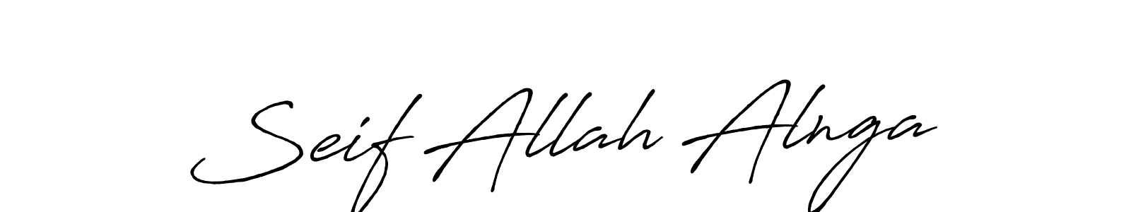 You should practise on your own different ways (Antro_Vectra_Bolder) to write your name (Seif Allah Alnga) in signature. don't let someone else do it for you. Seif Allah Alnga signature style 7 images and pictures png