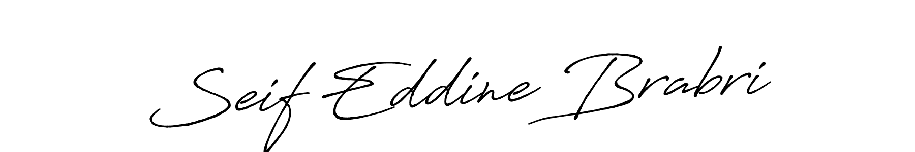 Seif Eddine Brabri stylish signature style. Best Handwritten Sign (Antro_Vectra_Bolder) for my name. Handwritten Signature Collection Ideas for my name Seif Eddine Brabri. Seif Eddine Brabri signature style 7 images and pictures png