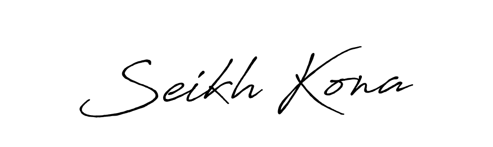 Create a beautiful signature design for name Seikh Kona. With this signature (Antro_Vectra_Bolder) fonts, you can make a handwritten signature for free. Seikh Kona signature style 7 images and pictures png