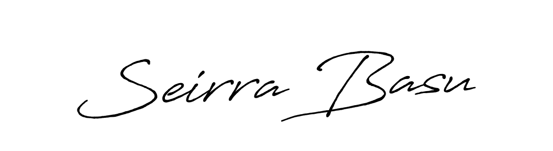 Use a signature maker to create a handwritten signature online. With this signature software, you can design (Antro_Vectra_Bolder) your own signature for name Seirra Basu. Seirra Basu signature style 7 images and pictures png