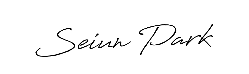 Make a beautiful signature design for name Seiun Park. With this signature (Antro_Vectra_Bolder) style, you can create a handwritten signature for free. Seiun Park signature style 7 images and pictures png