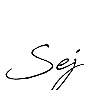 Make a beautiful signature design for name Sej. With this signature (Antro_Vectra_Bolder) style, you can create a handwritten signature for free. Sej signature style 7 images and pictures png