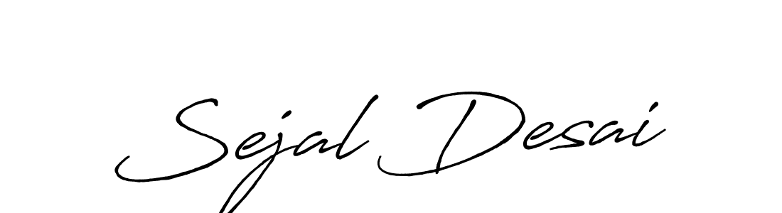 Sejal Desai stylish signature style. Best Handwritten Sign (Antro_Vectra_Bolder) for my name. Handwritten Signature Collection Ideas for my name Sejal Desai. Sejal Desai signature style 7 images and pictures png