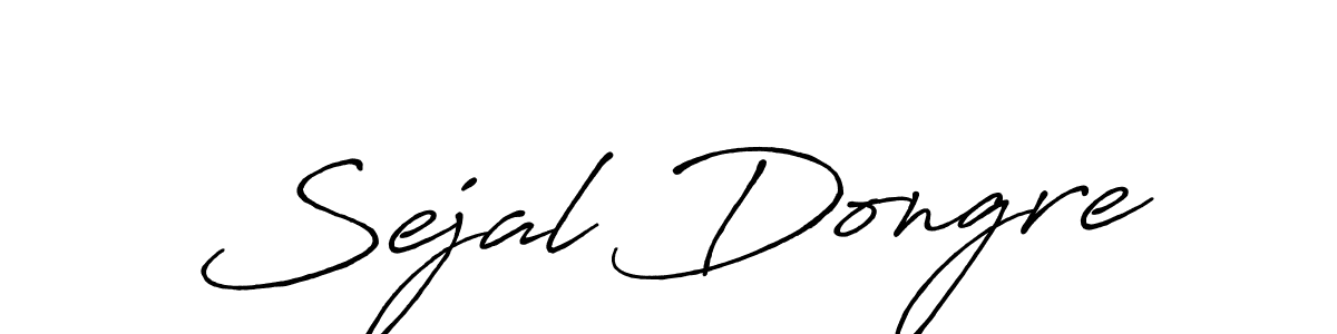 How to make Sejal Dongre name signature. Use Antro_Vectra_Bolder style for creating short signs online. This is the latest handwritten sign. Sejal Dongre signature style 7 images and pictures png