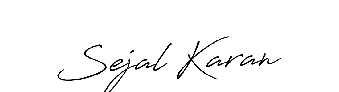 Also we have Sejal Karan name is the best signature style. Create professional handwritten signature collection using Antro_Vectra_Bolder autograph style. Sejal Karan signature style 7 images and pictures png