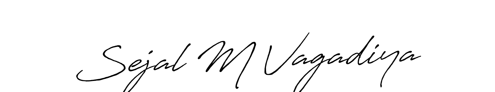 Make a beautiful signature design for name Sejal M Vagadiya. Use this online signature maker to create a handwritten signature for free. Sejal M Vagadiya signature style 7 images and pictures png