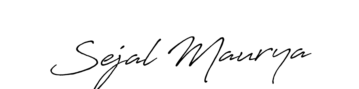Similarly Antro_Vectra_Bolder is the best handwritten signature design. Signature creator online .You can use it as an online autograph creator for name Sejal Maurya. Sejal Maurya signature style 7 images and pictures png