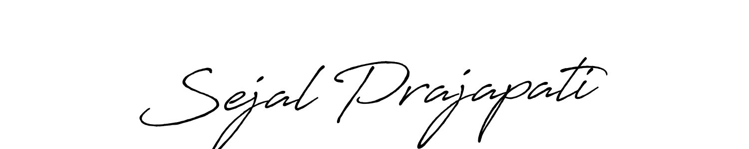 Make a short Sejal Prajapati signature style. Manage your documents anywhere anytime using Antro_Vectra_Bolder. Create and add eSignatures, submit forms, share and send files easily. Sejal Prajapati signature style 7 images and pictures png