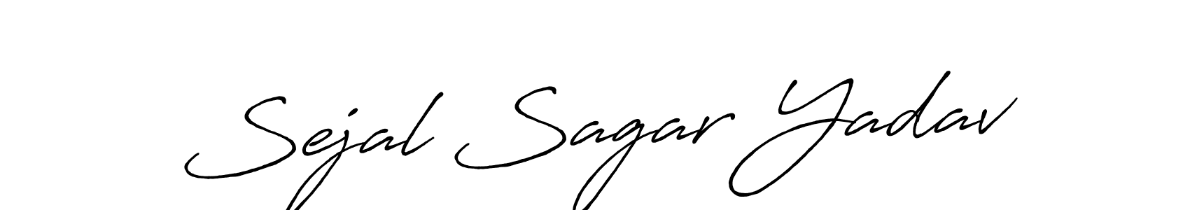 Antro_Vectra_Bolder is a professional signature style that is perfect for those who want to add a touch of class to their signature. It is also a great choice for those who want to make their signature more unique. Get Sejal Sagar Yadav name to fancy signature for free. Sejal Sagar Yadav signature style 7 images and pictures png