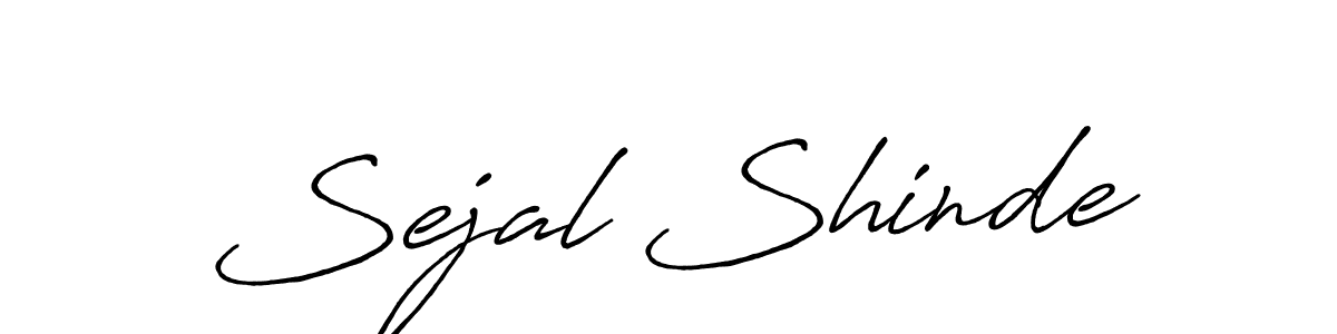Design your own signature with our free online signature maker. With this signature software, you can create a handwritten (Antro_Vectra_Bolder) signature for name Sejal Shinde. Sejal Shinde signature style 7 images and pictures png