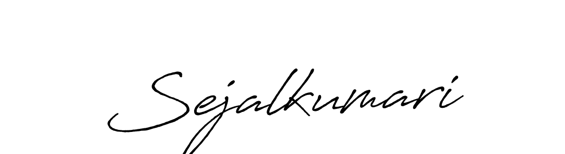 How to make Sejalkumari name signature. Use Antro_Vectra_Bolder style for creating short signs online. This is the latest handwritten sign. Sejalkumari signature style 7 images and pictures png