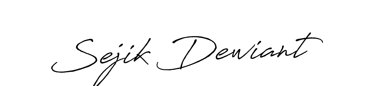 Also we have Sejik Dewiant name is the best signature style. Create professional handwritten signature collection using Antro_Vectra_Bolder autograph style. Sejik Dewiant signature style 7 images and pictures png