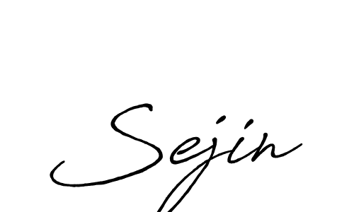 Sejin stylish signature style. Best Handwritten Sign (Antro_Vectra_Bolder) for my name. Handwritten Signature Collection Ideas for my name Sejin. Sejin signature style 7 images and pictures png