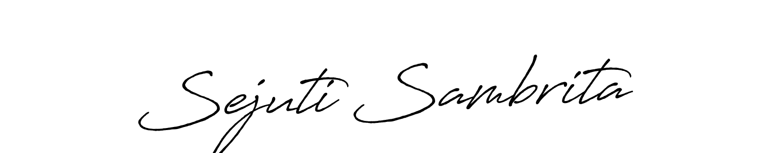 Once you've used our free online signature maker to create your best signature Antro_Vectra_Bolder style, it's time to enjoy all of the benefits that Sejuti Sambrita name signing documents. Sejuti Sambrita signature style 7 images and pictures png