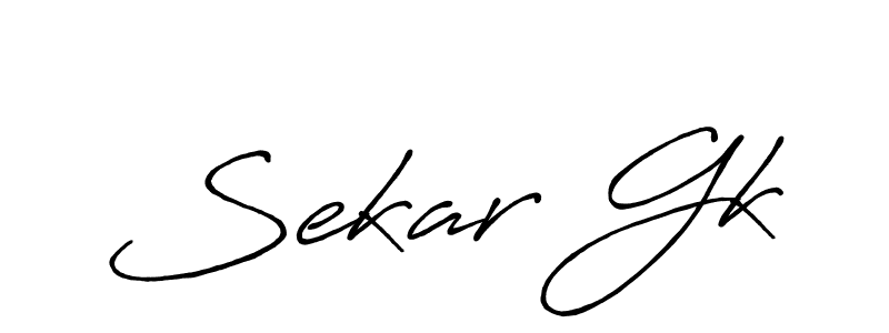 Create a beautiful signature design for name Sekar Gk. With this signature (Antro_Vectra_Bolder) fonts, you can make a handwritten signature for free. Sekar Gk signature style 7 images and pictures png