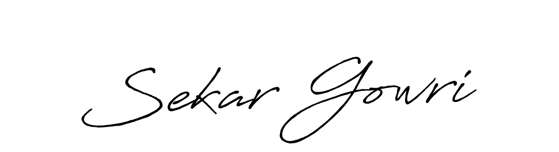 Use a signature maker to create a handwritten signature online. With this signature software, you can design (Antro_Vectra_Bolder) your own signature for name Sekar Gowri. Sekar Gowri signature style 7 images and pictures png