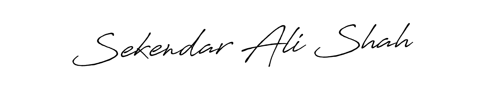 Create a beautiful signature design for name Sekendar Ali Shah. With this signature (Antro_Vectra_Bolder) fonts, you can make a handwritten signature for free. Sekendar Ali Shah signature style 7 images and pictures png