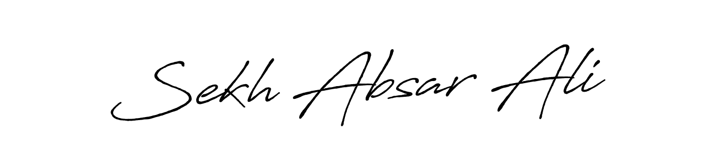Use a signature maker to create a handwritten signature online. With this signature software, you can design (Antro_Vectra_Bolder) your own signature for name Sekh Absar Ali. Sekh Absar Ali signature style 7 images and pictures png