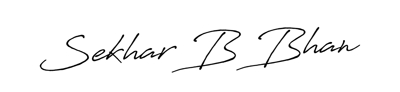 Antro_Vectra_Bolder is a professional signature style that is perfect for those who want to add a touch of class to their signature. It is also a great choice for those who want to make their signature more unique. Get Sekhar B Bhan name to fancy signature for free. Sekhar B Bhan signature style 7 images and pictures png