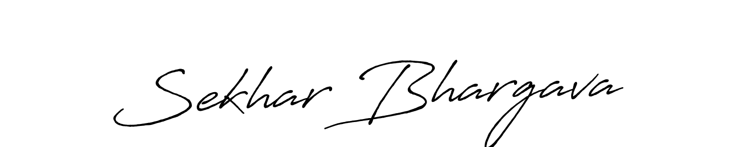 How to make Sekhar Bhargava name signature. Use Antro_Vectra_Bolder style for creating short signs online. This is the latest handwritten sign. Sekhar Bhargava signature style 7 images and pictures png