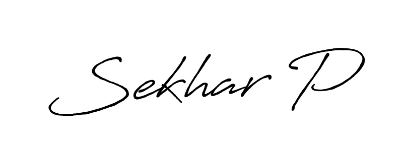 The best way (Antro_Vectra_Bolder) to make a short signature is to pick only two or three words in your name. The name Sekhar P include a total of six letters. For converting this name. Sekhar P signature style 7 images and pictures png