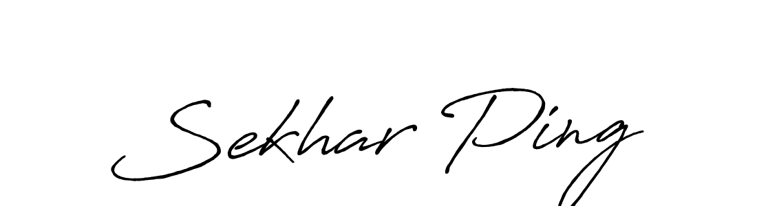 You should practise on your own different ways (Antro_Vectra_Bolder) to write your name (Sekhar Ping) in signature. don't let someone else do it for you. Sekhar Ping signature style 7 images and pictures png