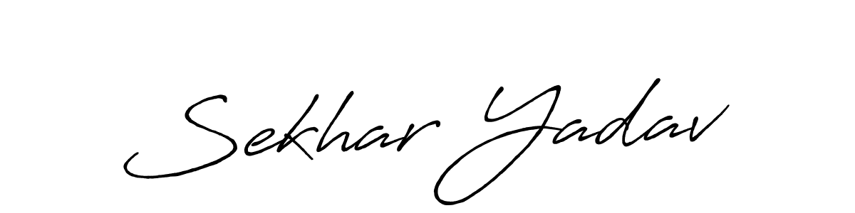 The best way (Antro_Vectra_Bolder) to make a short signature is to pick only two or three words in your name. The name Sekhar Yadav include a total of six letters. For converting this name. Sekhar Yadav signature style 7 images and pictures png