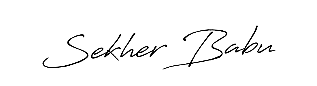 if you are searching for the best signature style for your name Sekher Babu. so please give up your signature search. here we have designed multiple signature styles  using Antro_Vectra_Bolder. Sekher Babu signature style 7 images and pictures png