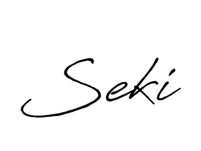 Use a signature maker to create a handwritten signature online. With this signature software, you can design (Antro_Vectra_Bolder) your own signature for name Seki. Seki signature style 7 images and pictures png