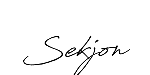 Sekjon stylish signature style. Best Handwritten Sign (Antro_Vectra_Bolder) for my name. Handwritten Signature Collection Ideas for my name Sekjon. Sekjon signature style 7 images and pictures png