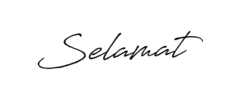 Design your own signature with our free online signature maker. With this signature software, you can create a handwritten (Antro_Vectra_Bolder) signature for name Selamat . Selamat  signature style 7 images and pictures png