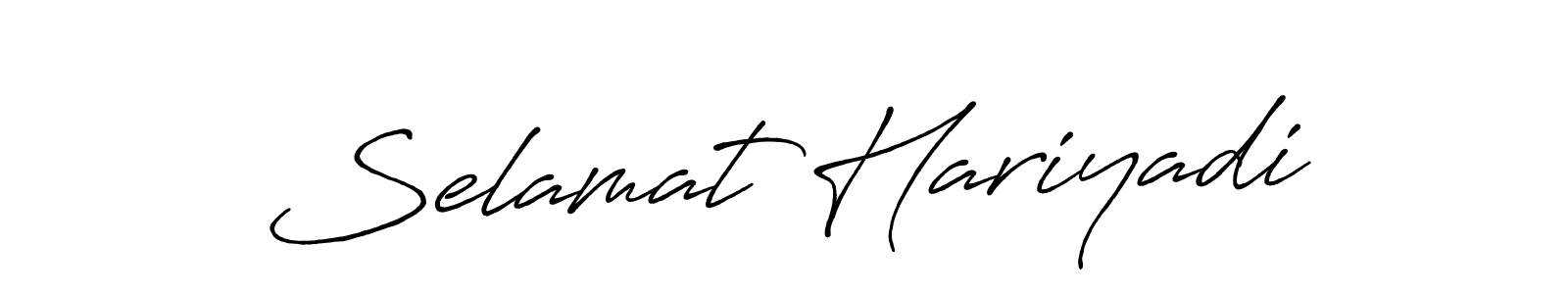 Make a short Selamat Hariyadi signature style. Manage your documents anywhere anytime using Antro_Vectra_Bolder. Create and add eSignatures, submit forms, share and send files easily. Selamat Hariyadi signature style 7 images and pictures png