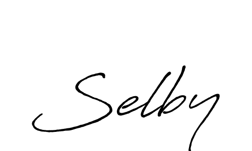 Selby stylish signature style. Best Handwritten Sign (Antro_Vectra_Bolder) for my name. Handwritten Signature Collection Ideas for my name Selby. Selby signature style 7 images and pictures png