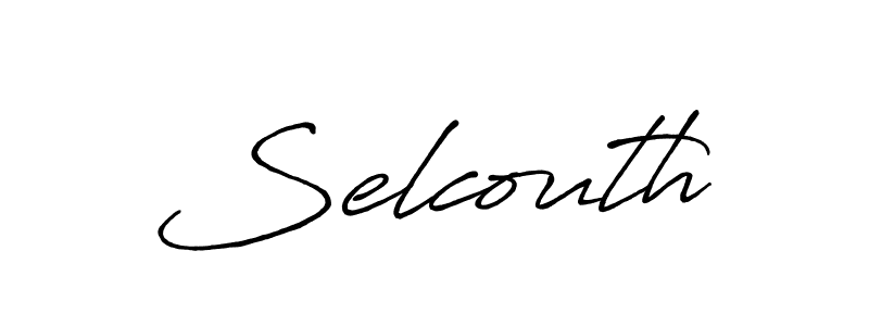 Use a signature maker to create a handwritten signature online. With this signature software, you can design (Antro_Vectra_Bolder) your own signature for name Selcouth. Selcouth signature style 7 images and pictures png