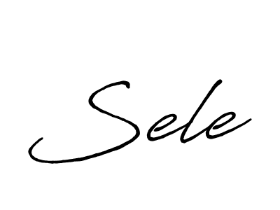 How to make Sele signature? Antro_Vectra_Bolder is a professional autograph style. Create handwritten signature for Sele name. Sele signature style 7 images and pictures png