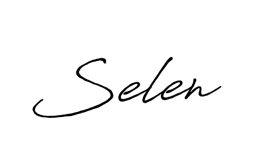 Also we have Selen name is the best signature style. Create professional handwritten signature collection using Antro_Vectra_Bolder autograph style. Selen signature style 7 images and pictures png