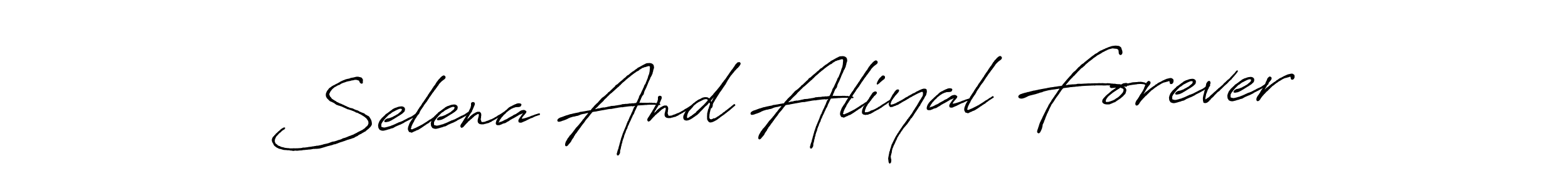 Also You can easily find your signature by using the search form. We will create Selena And Aliyal Forever name handwritten signature images for you free of cost using Antro_Vectra_Bolder sign style. Selena And Aliyal Forever signature style 7 images and pictures png