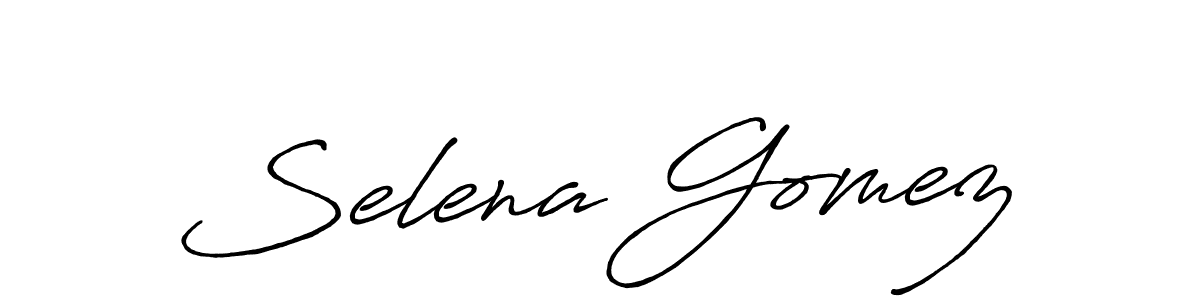 You should practise on your own different ways (Antro_Vectra_Bolder) to write your name (Selena Gomez) in signature. don't let someone else do it for you. Selena Gomez signature style 7 images and pictures png