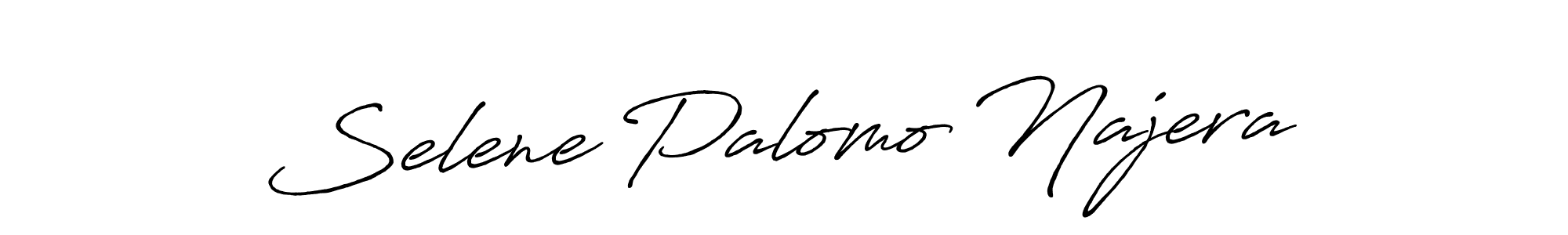 Antro_Vectra_Bolder is a professional signature style that is perfect for those who want to add a touch of class to their signature. It is also a great choice for those who want to make their signature more unique. Get Selene Palomo Najera name to fancy signature for free. Selene Palomo Najera signature style 7 images and pictures png