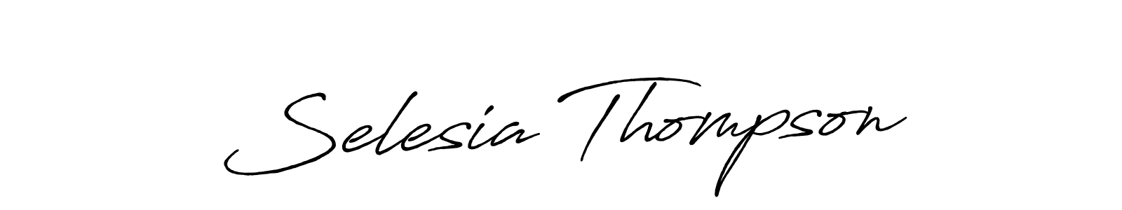 Create a beautiful signature design for name Selesia Thompson. With this signature (Antro_Vectra_Bolder) fonts, you can make a handwritten signature for free. Selesia Thompson signature style 7 images and pictures png