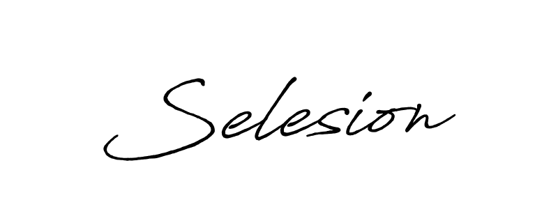 How to make Selesion name signature. Use Antro_Vectra_Bolder style for creating short signs online. This is the latest handwritten sign. Selesion signature style 7 images and pictures png