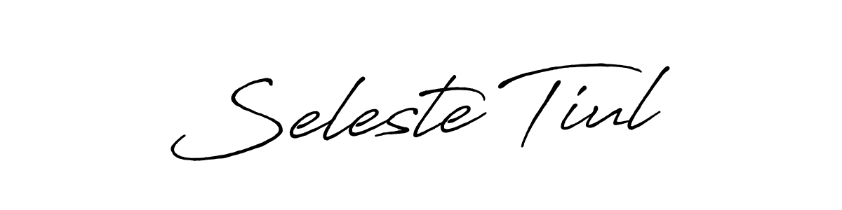 It looks lik you need a new signature style for name Seleste Tiul. Design unique handwritten (Antro_Vectra_Bolder) signature with our free signature maker in just a few clicks. Seleste Tiul signature style 7 images and pictures png