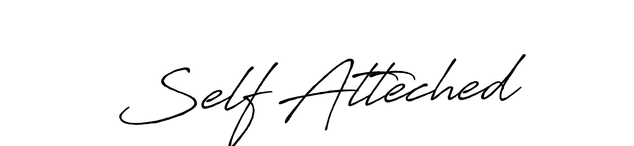 Make a beautiful signature design for name Self Atteched. With this signature (Antro_Vectra_Bolder) style, you can create a handwritten signature for free. Self Atteched signature style 7 images and pictures png
