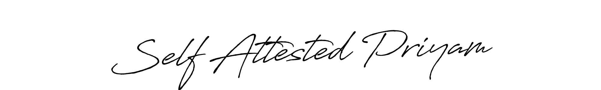 Similarly Antro_Vectra_Bolder is the best handwritten signature design. Signature creator online .You can use it as an online autograph creator for name Self Attested Priyam. Self Attested Priyam signature style 7 images and pictures png