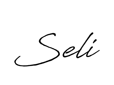 Seli stylish signature style. Best Handwritten Sign (Antro_Vectra_Bolder) for my name. Handwritten Signature Collection Ideas for my name Seli. Seli signature style 7 images and pictures png