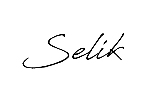 Create a beautiful signature design for name Selik. With this signature (Antro_Vectra_Bolder) fonts, you can make a handwritten signature for free. Selik signature style 7 images and pictures png