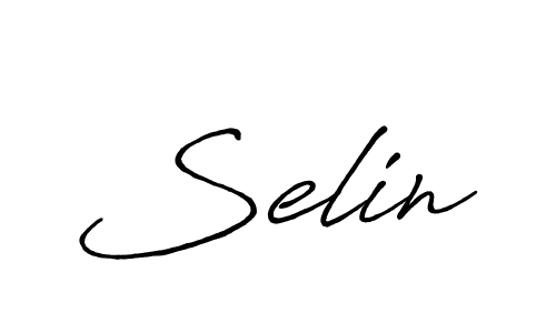 Also You can easily find your signature by using the search form. We will create Selin name handwritten signature images for you free of cost using Antro_Vectra_Bolder sign style. Selin signature style 7 images and pictures png