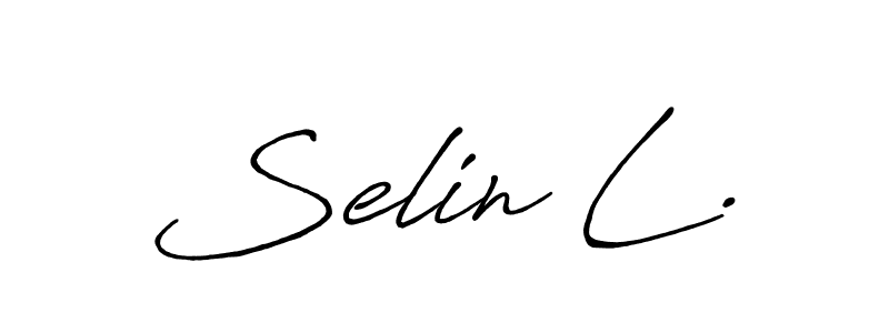 You should practise on your own different ways (Antro_Vectra_Bolder) to write your name (Selin L.) in signature. don't let someone else do it for you. Selin L. signature style 7 images and pictures png