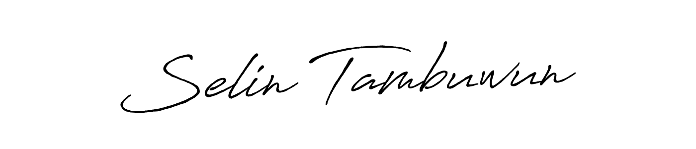 It looks lik you need a new signature style for name Selin Tambuwun. Design unique handwritten (Antro_Vectra_Bolder) signature with our free signature maker in just a few clicks. Selin Tambuwun signature style 7 images and pictures png